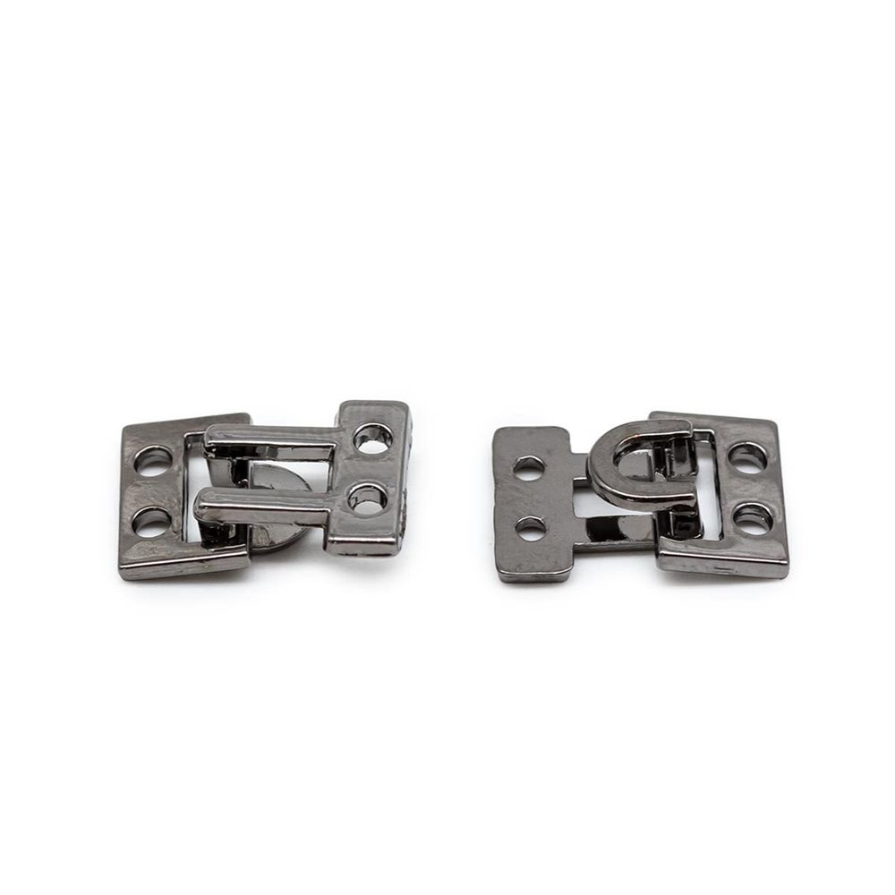 Крючки пришивные декоративные 15х10 мм, чер.никель, 20 шт