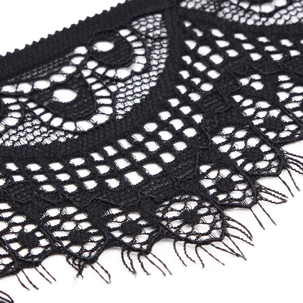Кружево эластичное (стрейч) 60 мм / 3 метра, C580 черный
