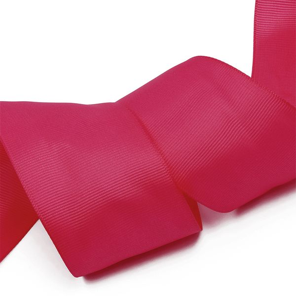 Лента репсовая (в рубчик) 50.0 мм, 187 фуксия, уп. 27,4м