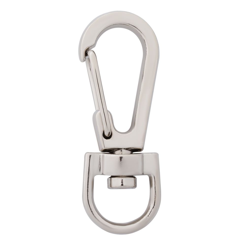 Карабин металл 10.0 мм (13х37 мм), цв.никель, 20 шт