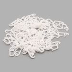 Крючки шторные для карниза 27 мм, ⌀7 мм, пластик, белый, 100 шт, (PPA641)