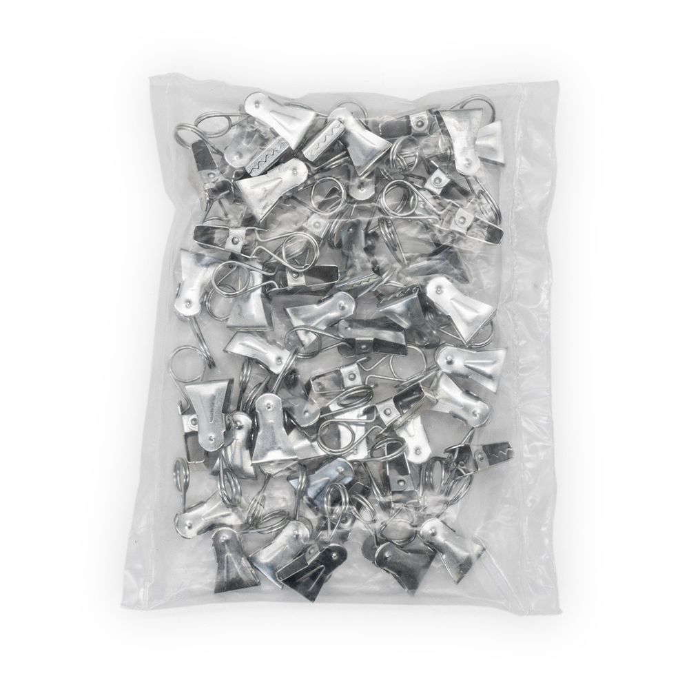 Зажим для штор 34 мм, металлический ДС, 50 шт