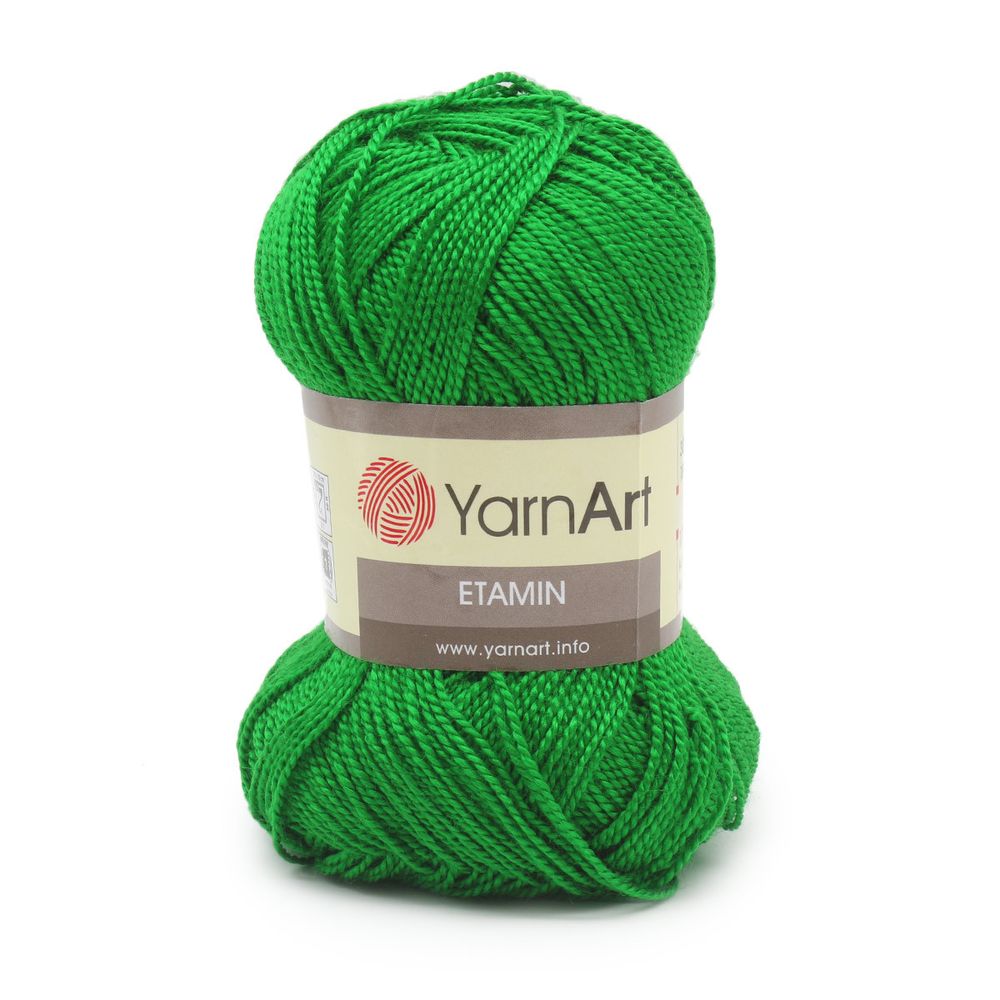 Пряжа YarnArt (ЯрнАрт) Etamin / уп.10 мот. по 30 г, 180м, 438 яр.зелень /TOS/