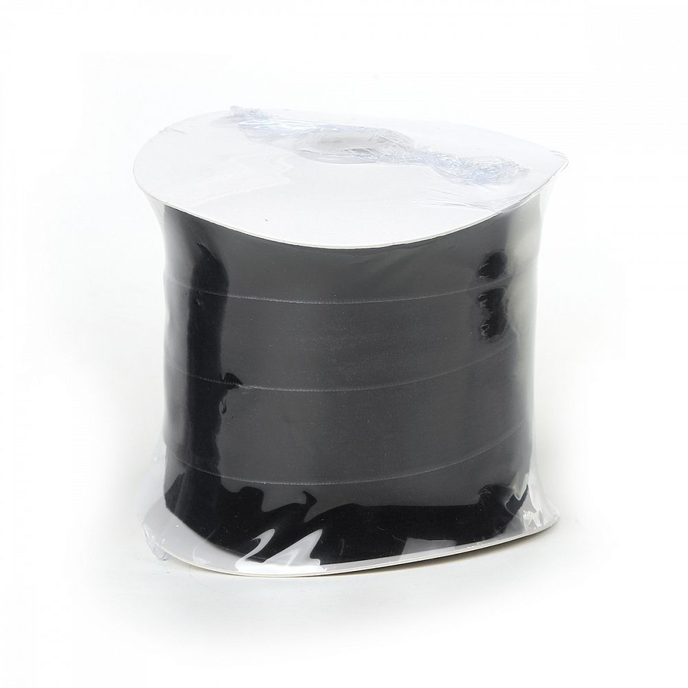 Лента бархатная (тесьма) 20.0 мм / 22.86±1 метров, арт.20VR03 нейлон цв.черный