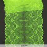 Кружево бельевое эластичное 195 мм / 3 м, 8034 цв.F229 зелено-желтый неон, Kruzhevo