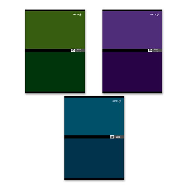 Тетрадь ученическая общая, A4 80 л. на скобе 65 г/м², белизна 100 %, 6 шт, клетка, 01349 Система цвета, Светоч Т154