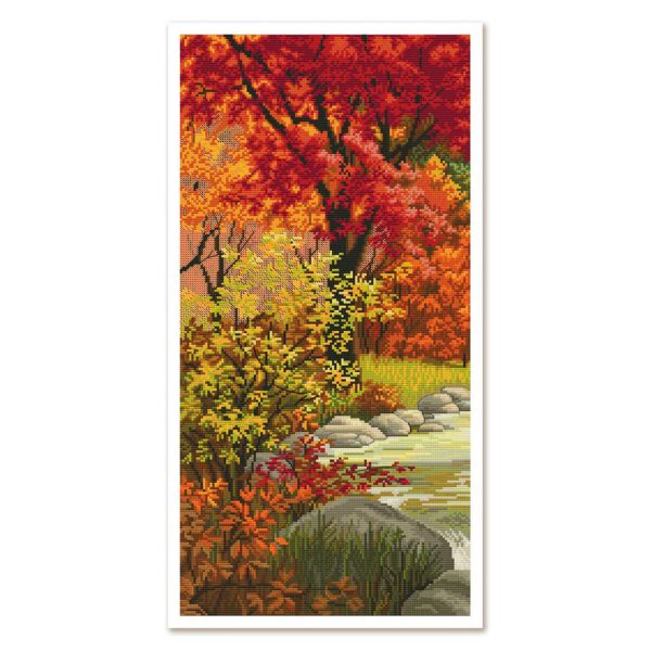 Набор для вышивания нитками Нова Слобода, Яркая осень23 х46см