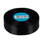 Лента атласная 1-сторонняя 25.0 мм / 33±2 метра, 113 черный, Gamma