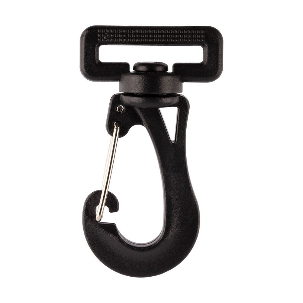 Карабин пластик с металлической застежкой 25 мм, 50 шт, черный, Gamma GHB001