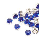 Хрустальные стразы в цапах/серебро, 6мм, 40 шт/упак, Astra&Craft (25 синий), 4AR169/176