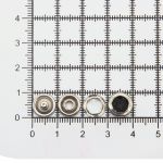 Кнопка рубашечная (джерси) жемчужинка ⌀9.5 мм, ≈72 шт, МЕТАЛЛ, акрил, черный/никель, NEW STAR