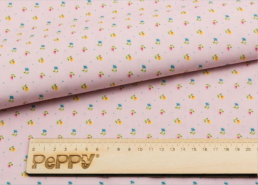 Ткань для пэчворка Peppy Нежная история, отрез 50х55 см, 146 г/м², НИ-23 розовый, Peppy