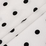 Штапель в горошек 90 г/м², 145 см / 2 метра, TBY.Vidt.04 цв.белый