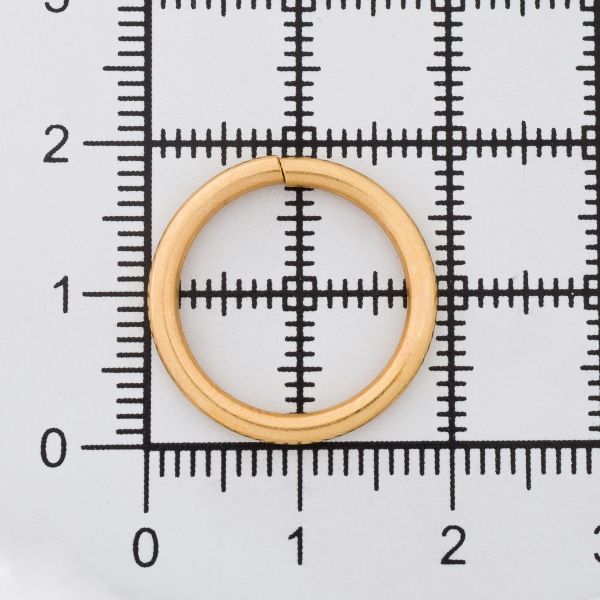 Кольцо разъемное металл in ⌀15 (19 мм внешн.), золото, 816B-001, 100 шт