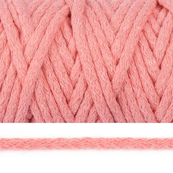 Шнур круглый х/б ⌀8.0 мм / 50 метров, с наполнителем, 2131 персиковый