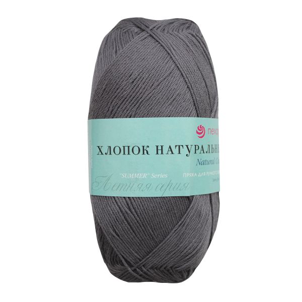 Пряжа Пехорка Хлопок натуральный Кабле / уп.5 мот. по 100 г, 425 м, 393 св.маренго