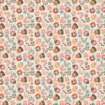 Ткань для пэчворка Peppy Лесные жители, рулон 112 см / 5 метров, ЛЖ-14 белый, Peppy