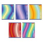 Тетрадь ученическая общая, выборочный лак, A5+ 96 л. на скобе 60 г/м², белизна 100%, 5 шт, линия в термоусадочной пленке, 000793 Палитра цвета, Светоч 96ТЕТл-003