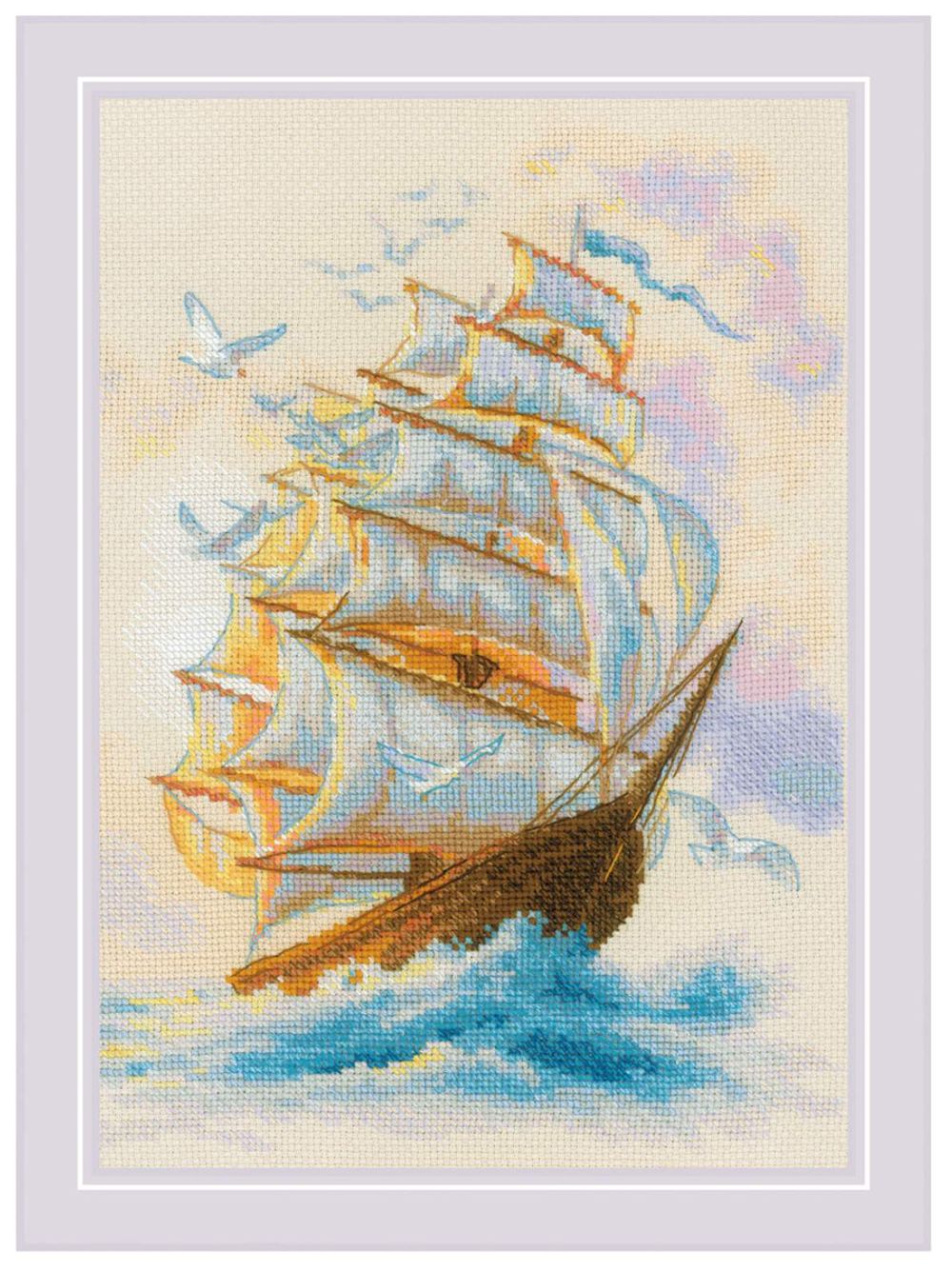 Набор для вышивания нитками Риолис, Ветер странствий, 21х30 см