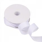 Лента репсовая (в рубчик) 38.0 мм, цв. 029 белый, уп.91.4м