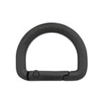 Карабин металл полукольцо 20.0 мм, черный матовый, MB_2232, 6 шт