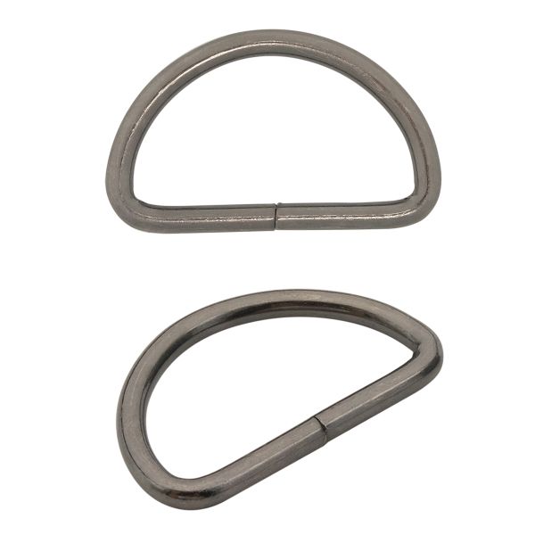Полукольцо сварное металл внутр. 25 мм (внешн. 30х18 мм, ⌀2.5 мм), 100 шт, черный никель, 816B-113