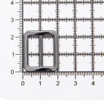 Пряжка регулировочная металл 18 мм, чер.никель ГР, 6908, 10 шт, BIG