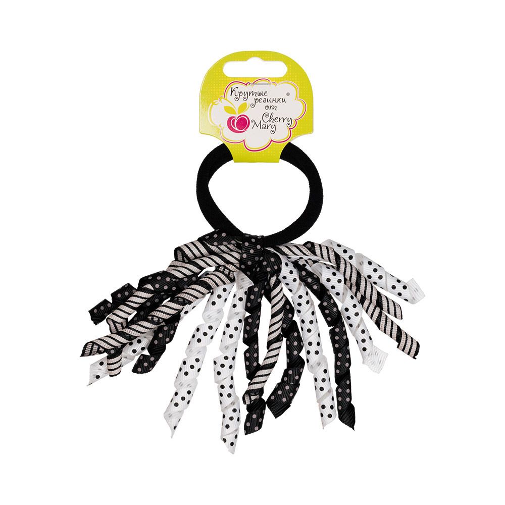 Резинка для волос R6032, 5 шт, №03 черно-белый, Cherry Mary R6032 Резинка для волос R6032, 5 шт, №03 черно-белый, Cherry Mary R6032