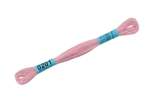 Мулине Gamma 100% хлопок, цв.0201 св-розовый, 24 мотка по 8 метров