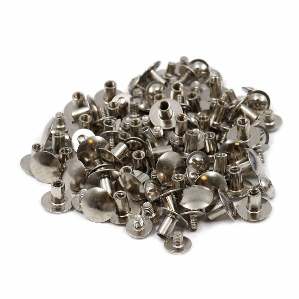 Винт кобурный металл ⌀9 мм, h6 мм, никель, 50 шт