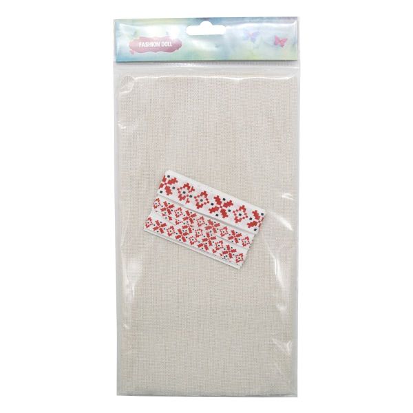 Ткань для рукоделия в наборе с лентой репс 50х50см+1,5м (24229/1019-1502) 29499