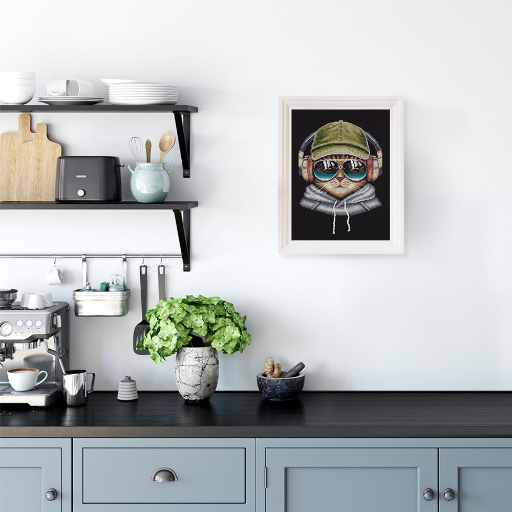 Набор для вышивания нитками Panna, Меломан Стенли, 22.5х18 см