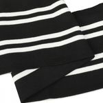 Подвяз (довяз) трикотажный 14.0х100 см, черный с белыми полосами, двухслойный, 100% п/э, 5 штук