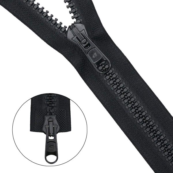 Молния трактор Arta Т8 (8 мм) 2 зам., разъем., 90 см, цв. 077 черный, уп.5 шт