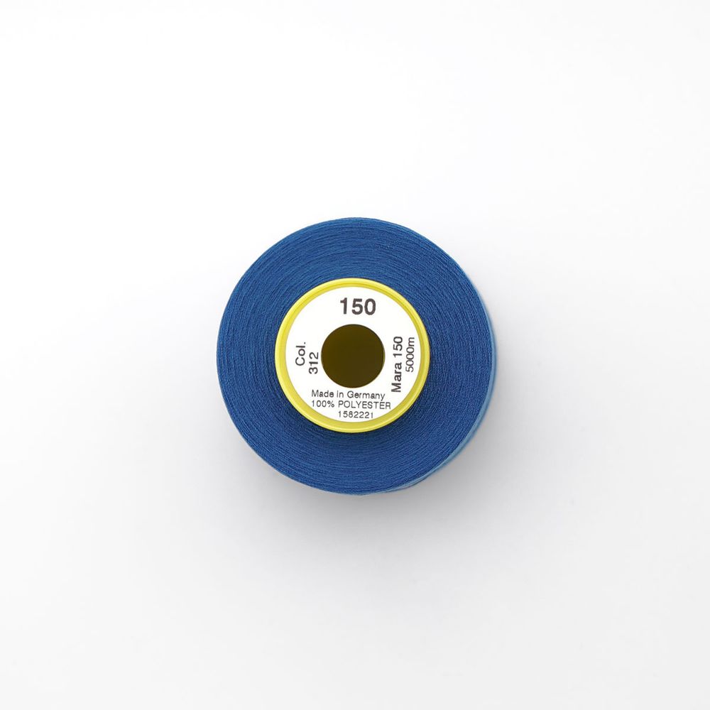Нитка особо тонкая Gutermann Mara №150 (150/2), 5000 м, 713961, цв. 312 морской синий, 1 катушка