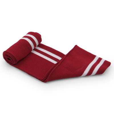 Подвяз (довяз) трикотажный 7.5х80 см, однослойный в полоску, красный/белый