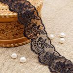 Кружево капроновое 45 мм / 13.71м 0574-2020, цв.черный