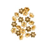 Розетки для бус 8 мм, 20 шт, 02 под золото, Zlatka MFR-10