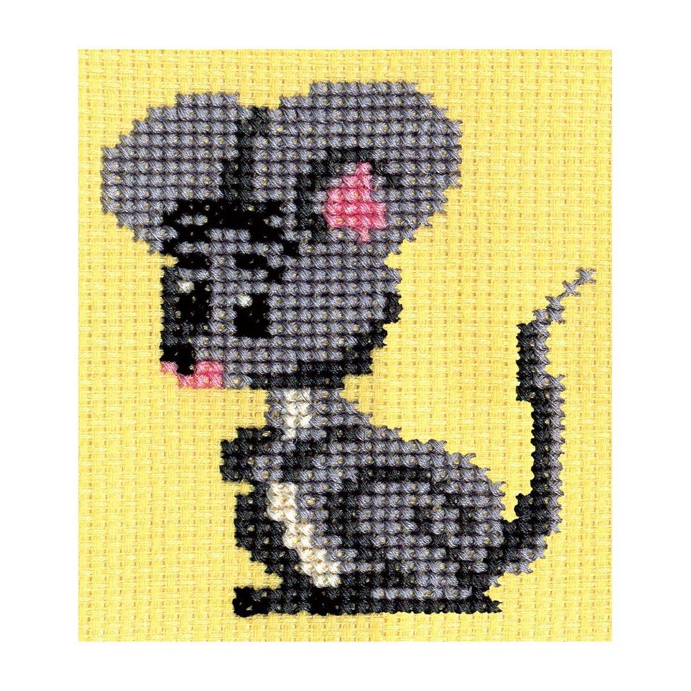 Набор для вышивания нитками РС Студия, Мышонок 10х9 см