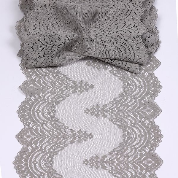 Кружево бельевое эластичное 230 мм / 3 м, 8036 цв.F310 серый, Kruzhevo