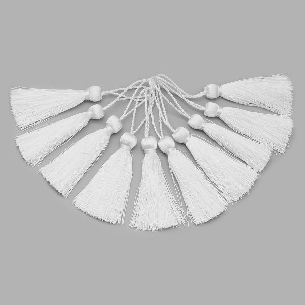 Кисти шторные 70.0 мм, вискоза, цв.001 белый, 5 шт