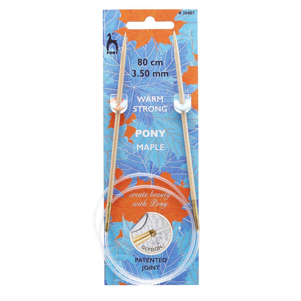 Спицы круговые Pony Maple ⌀3.5 мм, 80 см, клен, 30407