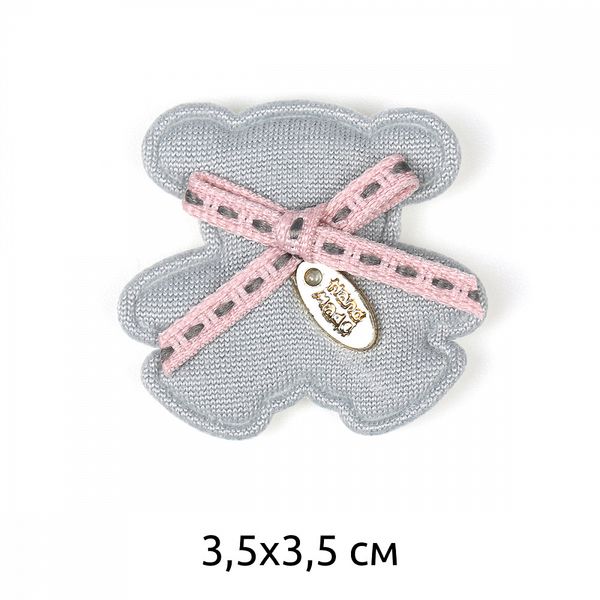 Аппликации пришивные 2376 Медвежонок 35х35мм, 10 шт