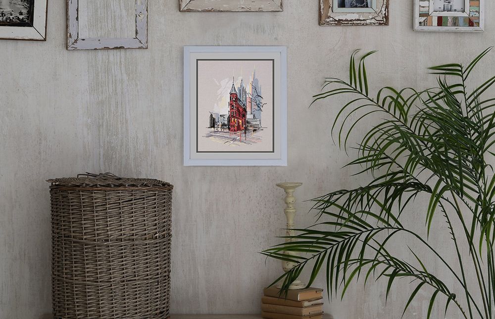 Набор для вышивания нитками Panna, Гудерхам-билдинг, 18,5х22 см