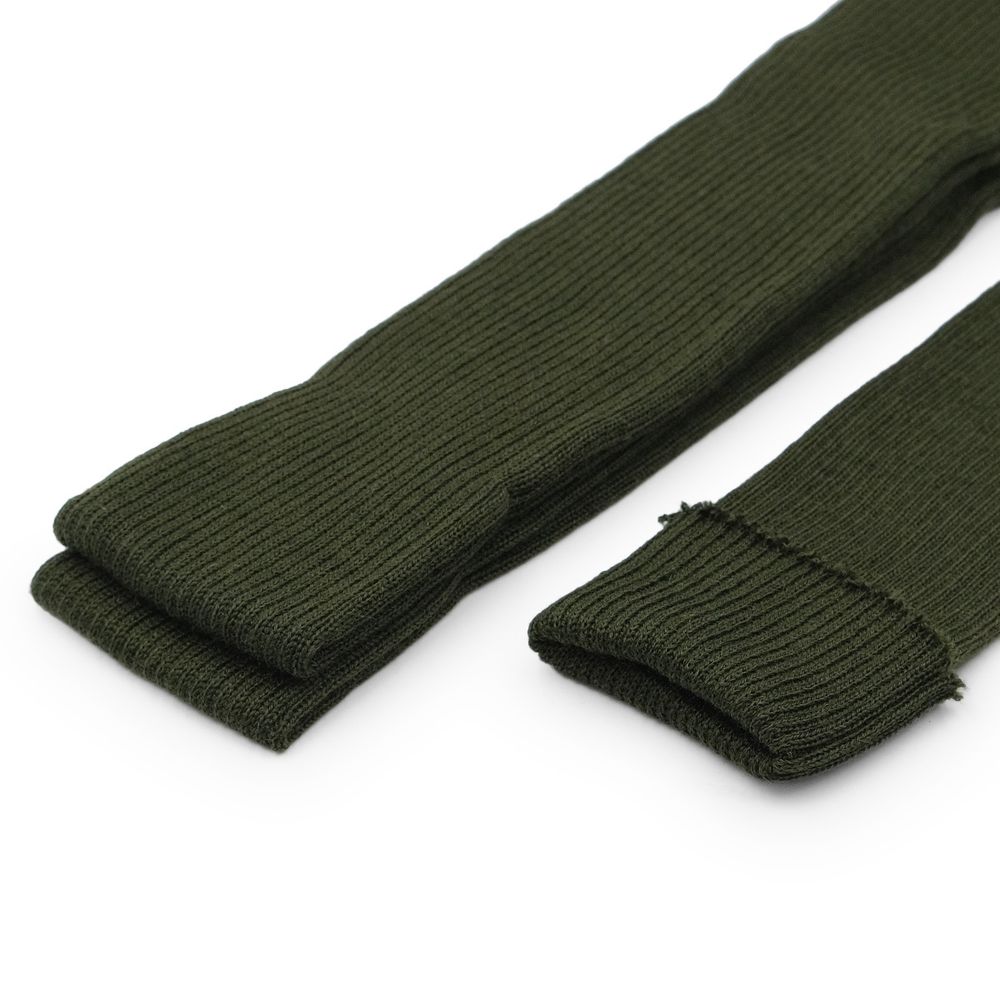 Манжеты трикотажные рукава 6.5 см / 3 метра, тонкие, 2х2, 954 оливковый