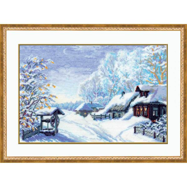 Набор для вышивания нитками Риолис, Русская зима, 38х26 см