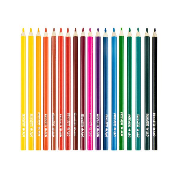 Набор трехгранных акварельных карандашей заточенный 8х18 цв, Лео LGWP-18