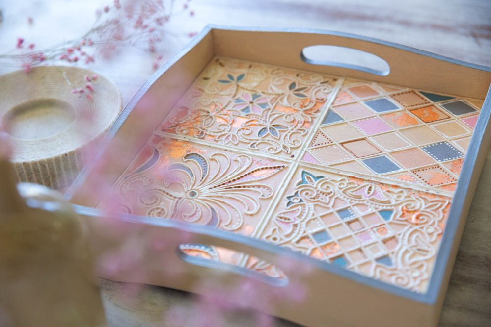 Заготовка из фанеры Поднос под 4 плитки, ВД-1056 Mr.Carving