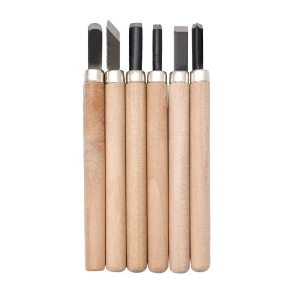 Набор ножей для карвинга, резьбы по дереву, 13см, 6 шт, 2AR23455