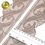 Кружево на сетке 70 мм, 2107 цв.N4815 кофе уп.13.71м, Kruzhevo